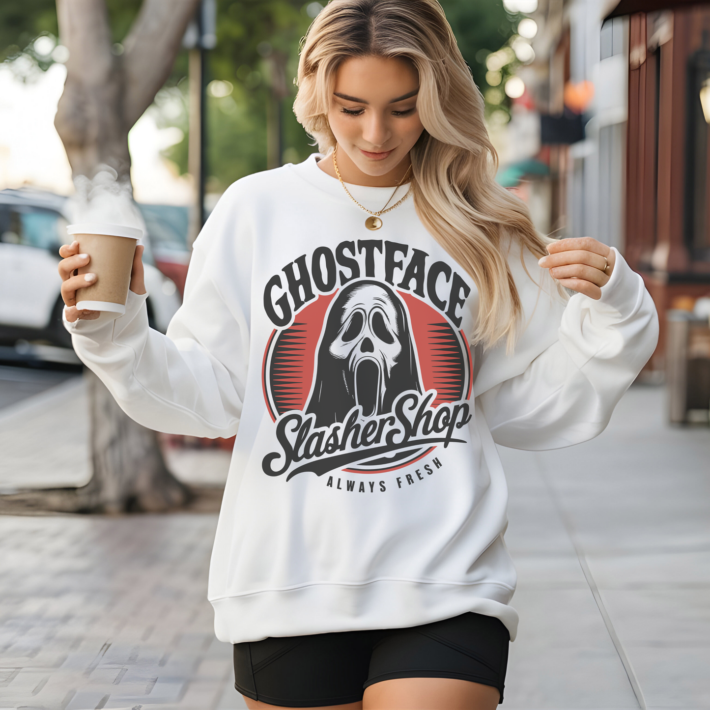 Ghostface Slasher Shop - Unisex Heavy Blend™ Crewneck Sweatshirt