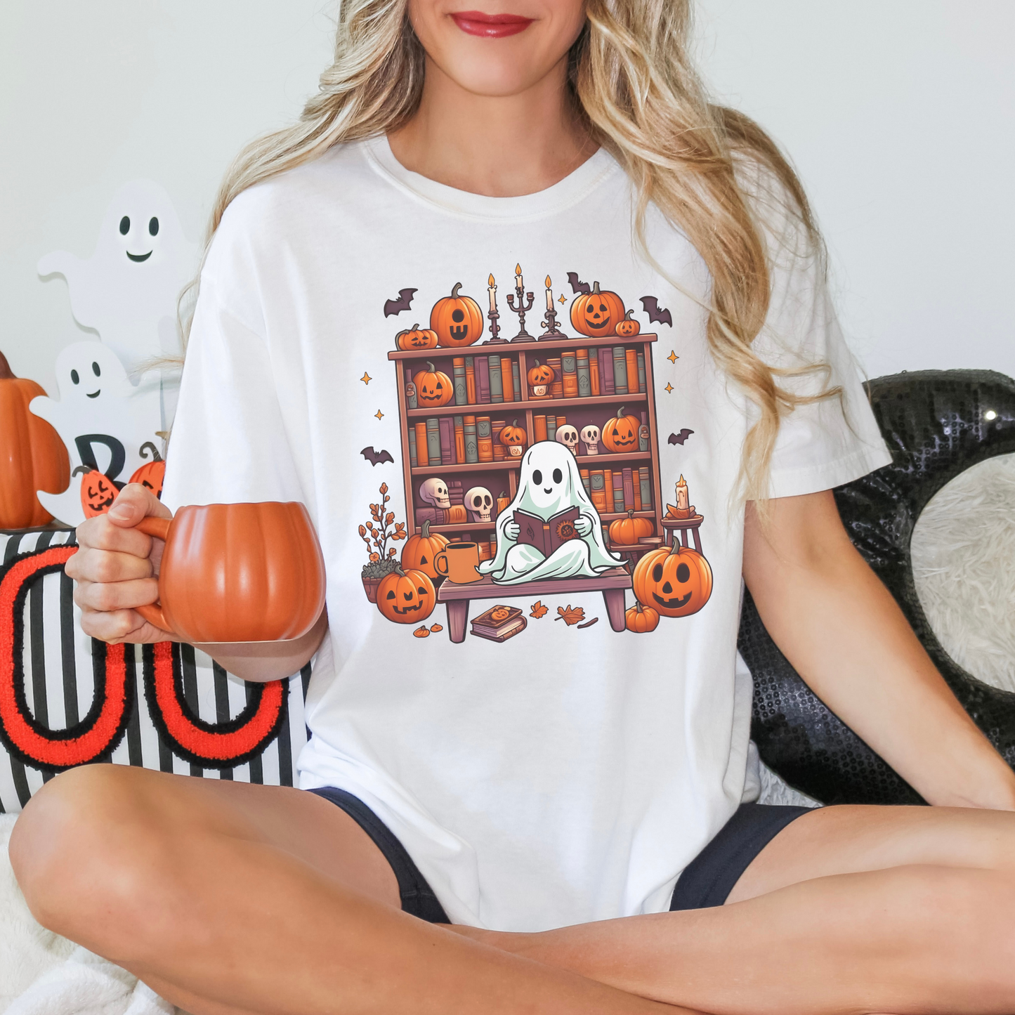 Boo-kworm Ghost Tee - Halloween Shirt