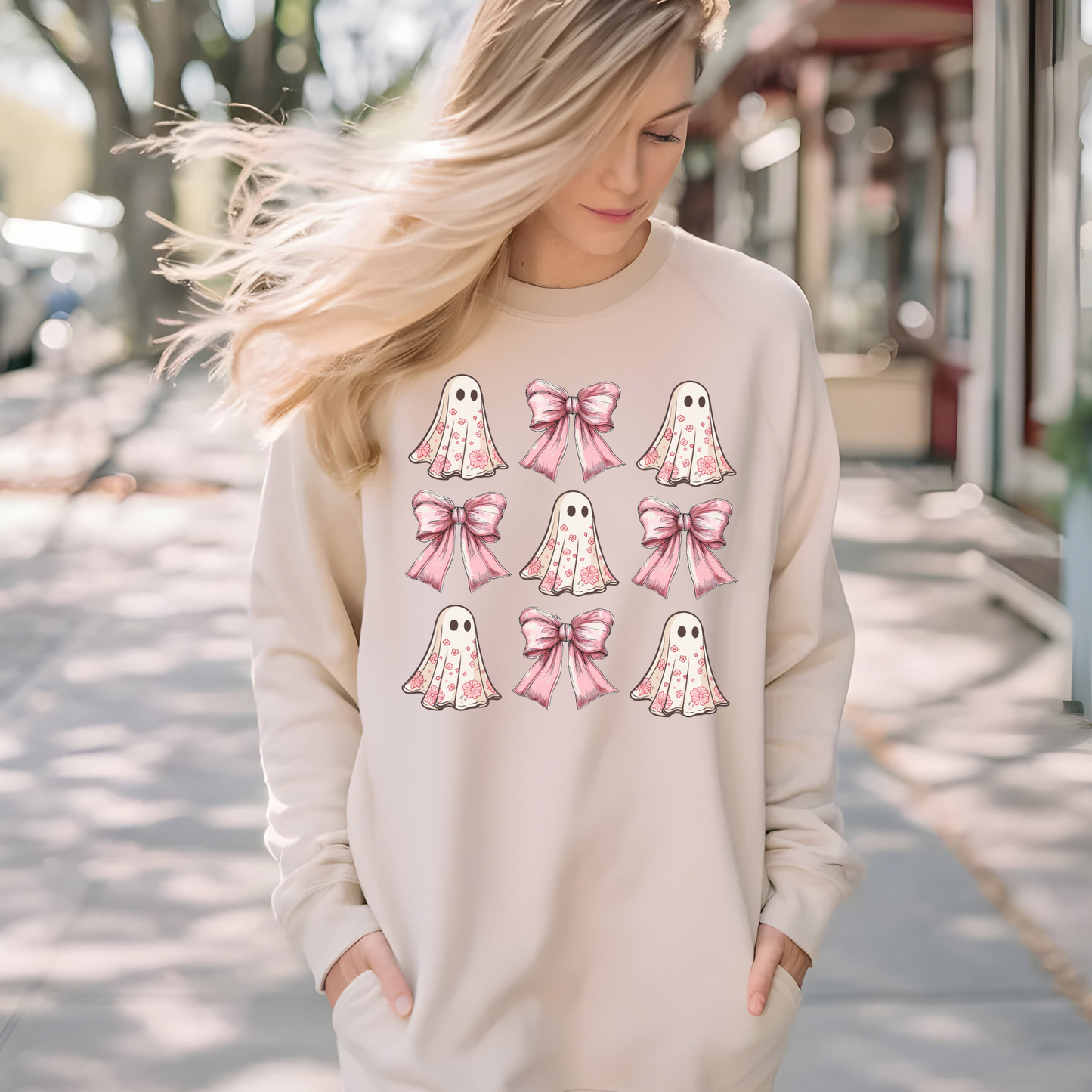 Floral Pink Ghosts - Unisex  Sweatshirt