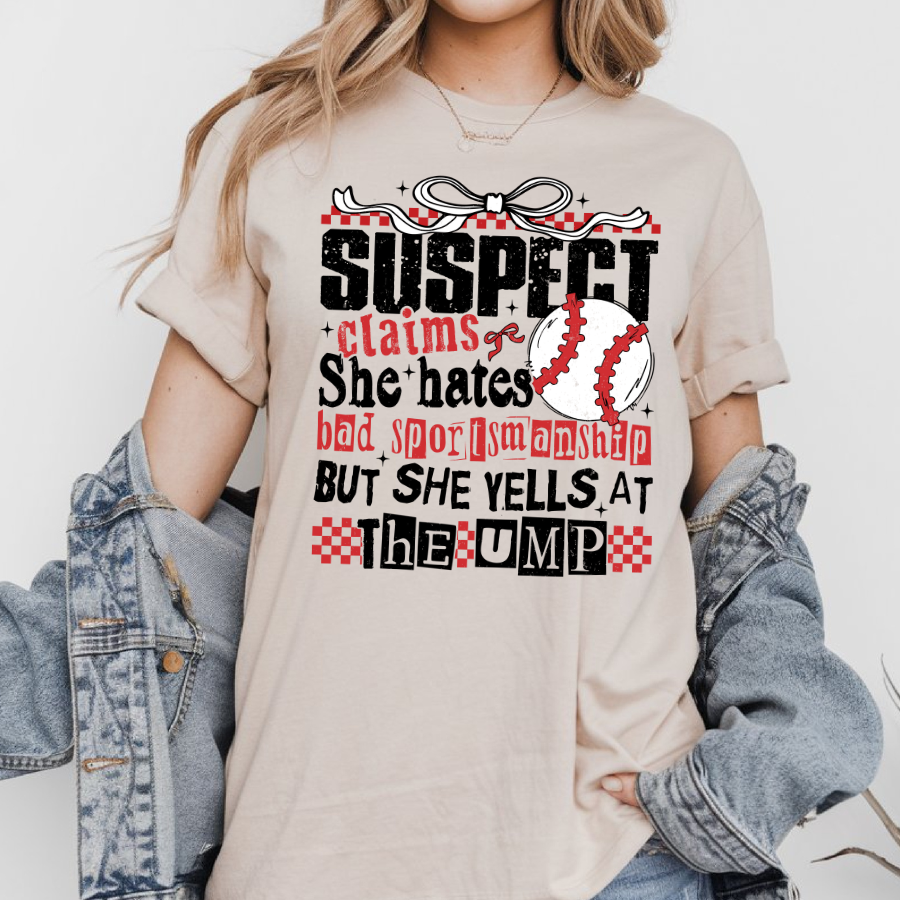 Suspect Yells At The Ump - Unisex Softstyle T-Shirt