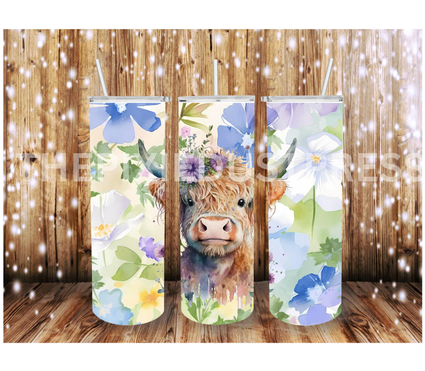 Spring Highland Cow -  20 oz Tumbler