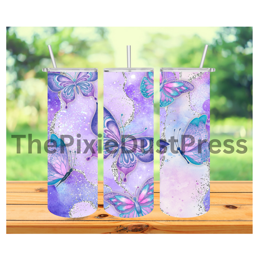 Purple Butterfly -  20 oz Tumbler