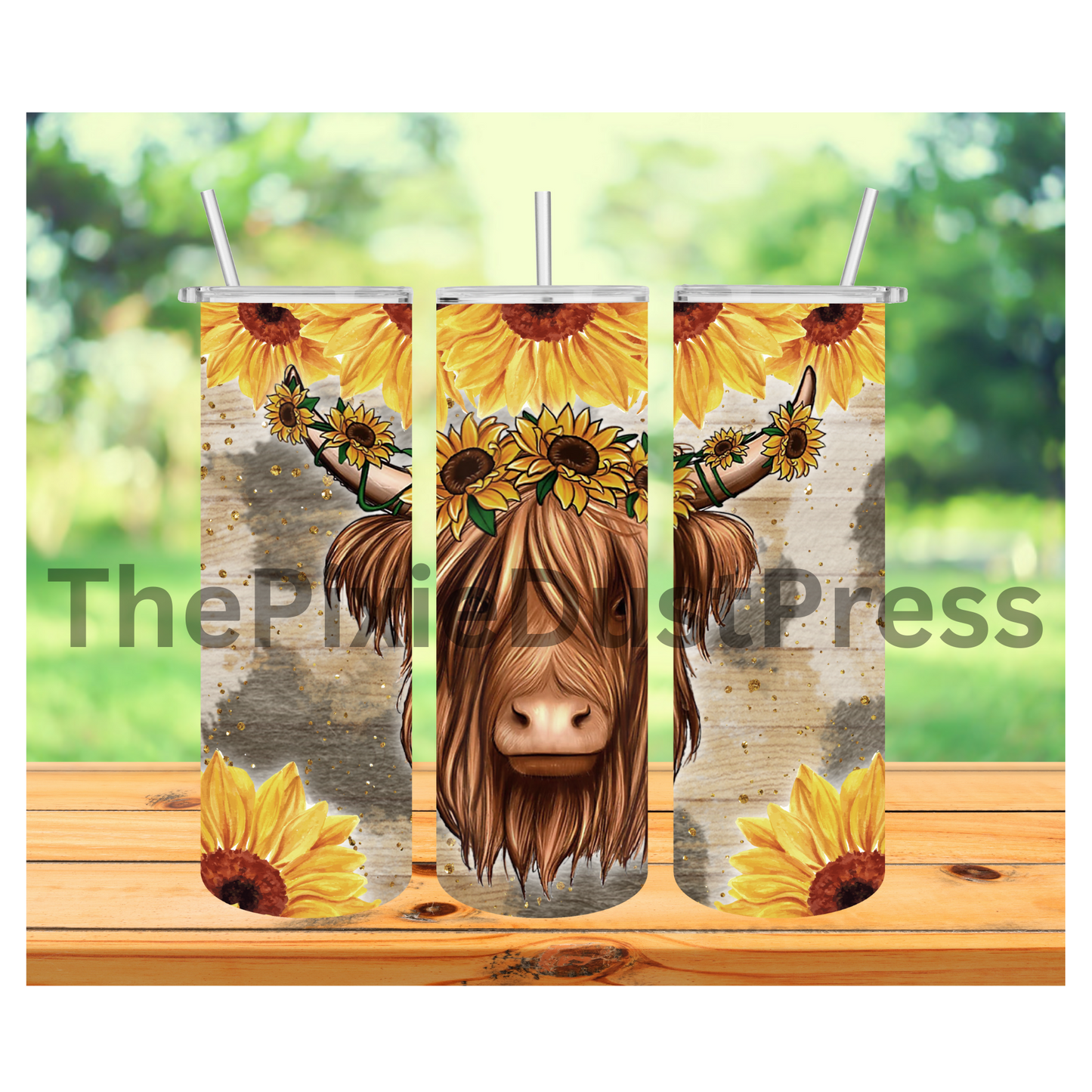 Sunflower Cow -  20 oz Tumbler